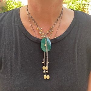 Anthropologie Crystal Chandelier Necklace